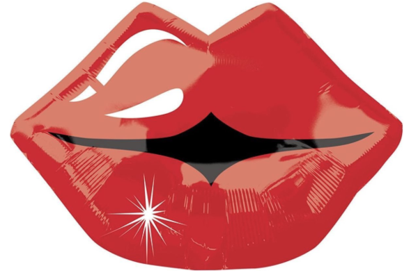 XL Folienballon - Rote Lippen - ø 43cm